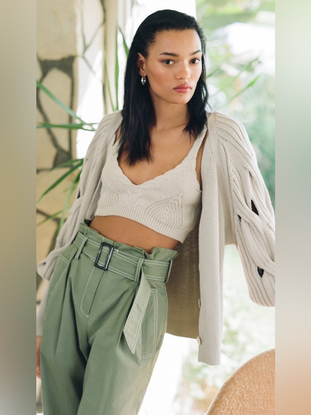 Jonathan Simkhai Elsa Knit Bralette Crop Top BABY BLUE - Picture 7 of 7